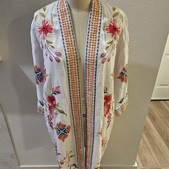 Johnny Was Julie Linen Kimono Coat - Picture 6 of 12